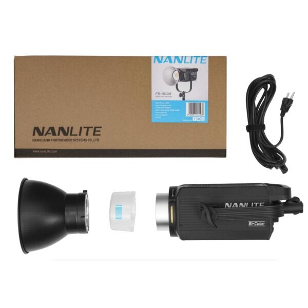 Nanlite FS-300B Bi-Color LED Spot Light New-In-Box at Roberts Camera